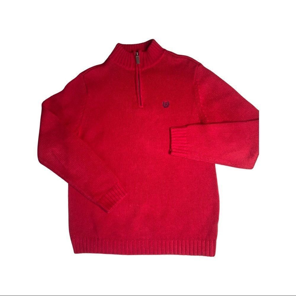 Chaps quarter zip red sweater